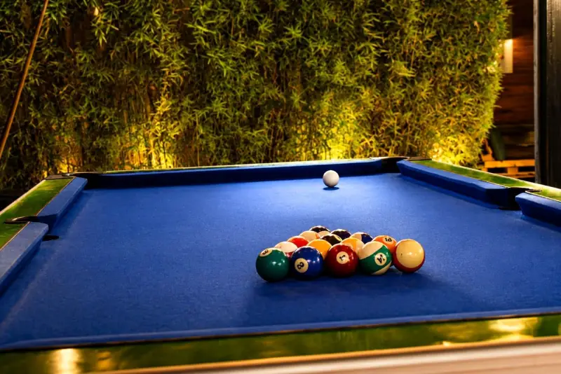 Pool table by the lounge